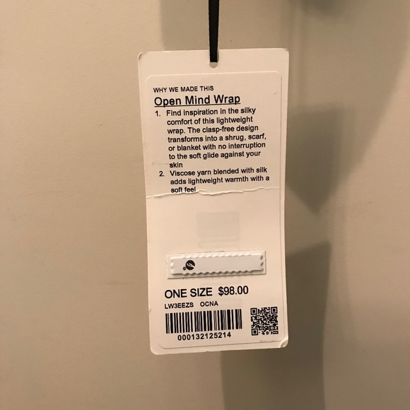 NWT Lululemon Open Mind Wrap Ocean Air Pale Blue One Size - Picture 4 of 16